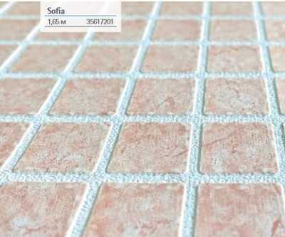 Пленка ПВХ 1,65х21,00м "Alkorplan-Ceramics", "Sofia",3D, мозаика бежевая, текстурная /335617201